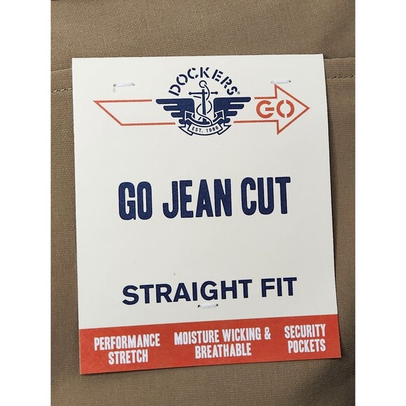 NWT Dockers Go Jean Cut Pants Men's 42x30 Beige Straight Performance Stretch - Picture 12 of 12